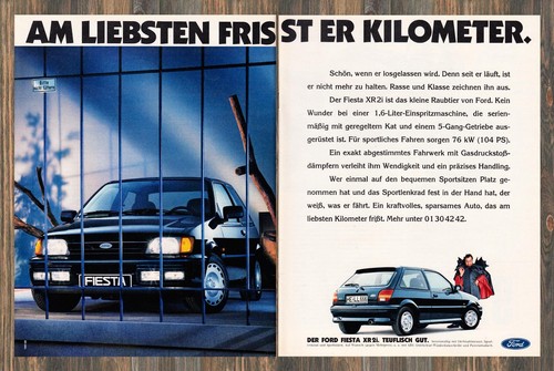 Ford fiesta xr2i reklame - ford, '89