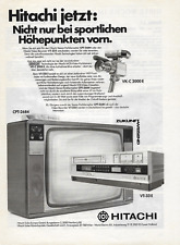 Hitachi Fernseher 1984 Vintage TV Werbung Ad Anzeige Reklame yellowed_vintageads