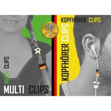 Deutschland Fan Clips Set für Brillen & Kophörer Fanartikel Sport Fußball
