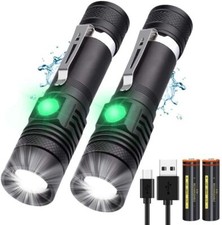 2x Superhelle Taschenlampe CREE LED 80000LM USB wiederaufladbare Fackel Batterie