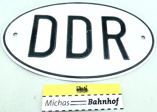 Ddr blechschild kfz oval - ddr, 02/90