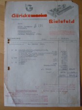 RECHNUNG 1939  GÖRICKE