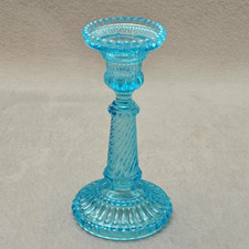 Art Deco blaues Pressglas