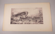 Radierung Horst Miesler Berlin Kongresshalle um 1970