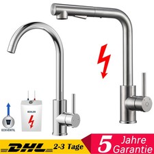 Niederdruck Küchenarmatur mit Ausziehbar Brause Wasserhahn Küche Einhandmischer