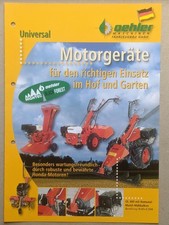 OEHLER Motorgeräte Motormäher Einachsschlepper Schlepper Traktor Prospekt