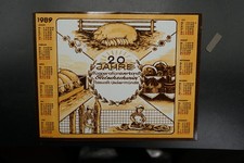 Kalender DDR Blech Metall 1989