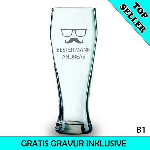 Weizenbierglas mit gravur - mit,