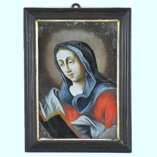 Hinterglasbild maria lesend - hinterglasbild, "maria