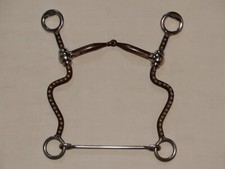 Snaffel Bit with Shanks 13,5cm lange Sweet Iron Anzüge mit Dots & Abstandhalter