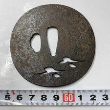 N/A Schwertbeschlag Tsuba Gold Inlay 98g Antik Stil Handarbeit Metallarbeiten