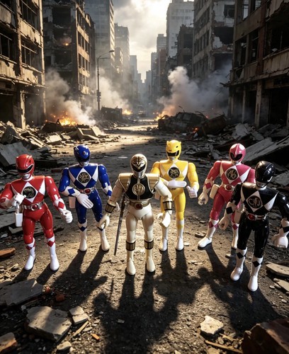 Power rangers action figuren - rangers,