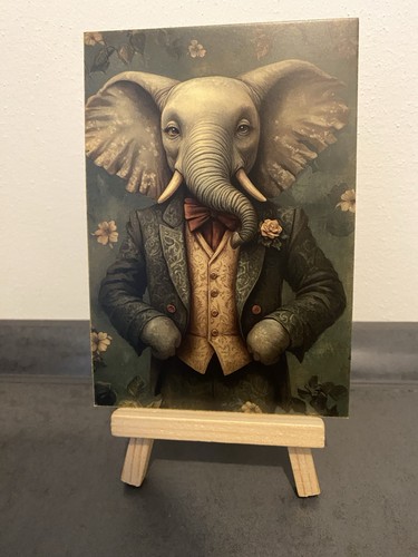 Postkarte motivkarte elefant - postkarte, motivkarte,
