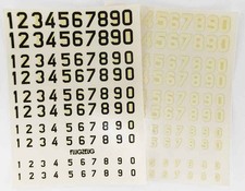 Flugzeug Decals 1:72 - Luftwaffe Kennzahlen schwarz und weiß