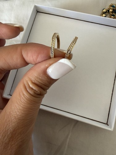 585 gold creolen mit zirkonia - 585,