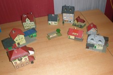 Modellbahn H0 verschiedene Häuser,Bahnhof aus Anlagenrückbau