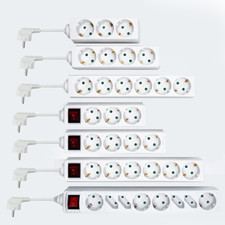Steckdosenleiste Mehrfachsteckdosen Mehrfachstecker 1,5 3,0 5,0 M Weiß