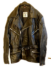HIGHWAY 1  Gr. 66 H  GROSSE HERREN- MOTORRAD- JACKE BIKER- LEDERJACKE SCHWARZ