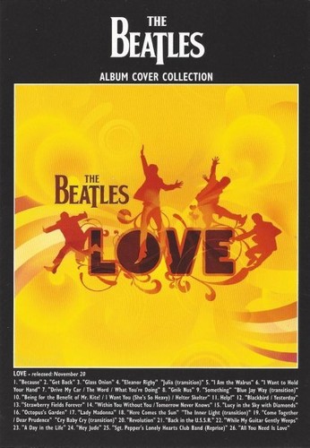 Beatles love album - love, cover
