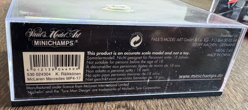 Minichamps 43 kimi - f1,