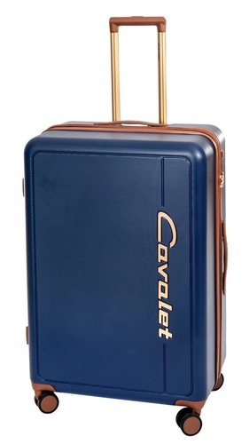 Große trolley koffer blau auf - koffer,