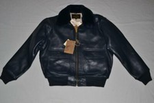 Schott Nyc G1Sc Lammleder Wings Of Gold G-1 Fliegerjacke Navy Blau Authentisch