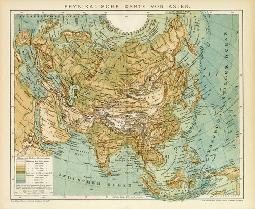 Asien physikalisch historische