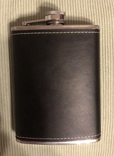 Flachmann Edelstahl Leder