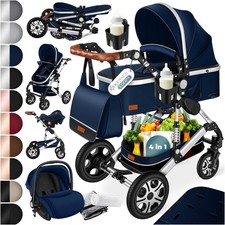 KESSER® Loops 4 in 1 Kombi Kinderwagen Reise Buggy inkl. Auto Babyschale Zubehör