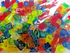 200x Lego® Glassteine rot grün blau gelb orange transparent rund eckig L#2