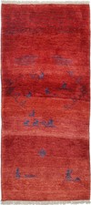 Original Perserteppich Gabbeh Ghashghai Orientteppich 200 cm x 92 cm  Alt Natur