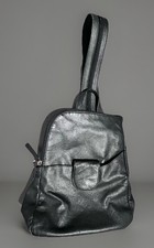 Leder Rucksack-Tasche schwarz