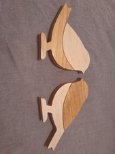 ◇ Deko Holzvögel, 2 Stück