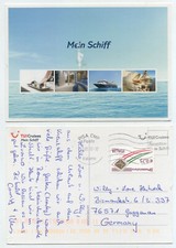 56550 - Mein Schiff - TUI Cruises - Ansichtskarte, gelaufen Pisa nach Gaggenau