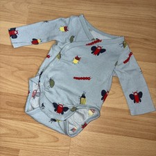 H&M Body Wickelbody Gr. 56 Unisex mint Käfer Bodie NEU baby newborn  Einteiler  