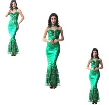 Sexy Meerjungfrau Kostüm für Erwachsene Grünes Kleid Fasching Faschingskostüm