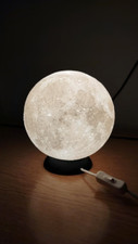 Mond Lampe Kinder Nachtlicht  20cm 3D Lampe Weiß
