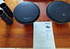 2x Visaton W250 S - 8 Ohm Tieftöner, Top!, mit Schutzgitter, Bassreflexrohren