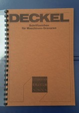 DECKEL, Gravier, Gravuren, Fräsmaschine, Schriftart, Katalog