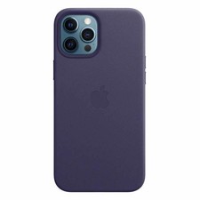 Original Apple iPhone 12 Pro Max Leder Hülle MagSafe MJYT3ZM/A Deep Violet Lila