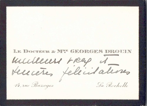 Alte visitenkarte der doktor - visitenkarte,