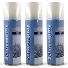 3x Schnee Sprüh Spray Weihnachtsbaum Kunstschnee Fenster Deko 333ml Gesamt neu