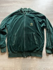 ADIDAS Velour Herren Jacke Gr M samt nikki sport fitness originals retro grün