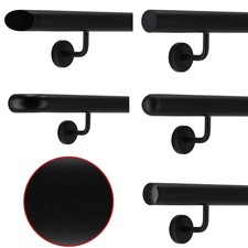 Handlauf Aluminium Schwarz Geländer Wandhandlauf Edelstahlhalter Treppe Balkon