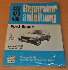 FORD Escort L Ghia GL XR3 ab 09/1980 04/1982 OVP NEU Reparaturanleitung B478  