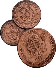 Sachsen Pfennig  3  Stück