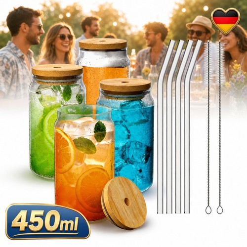 4er glasbecher mit deckel - 4er,