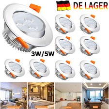 5/10x LED Einbauleuchte 3/5W