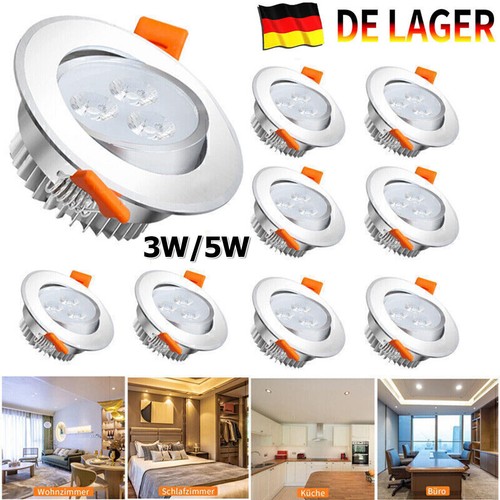 10x led einbauleuchte 5w - led, 3/5w