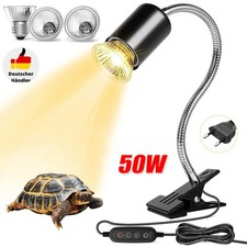 Wärmelampe Schildkröten UVA UVB Terrarium Reptilien Heizlampe mit Klemme 50W DHL